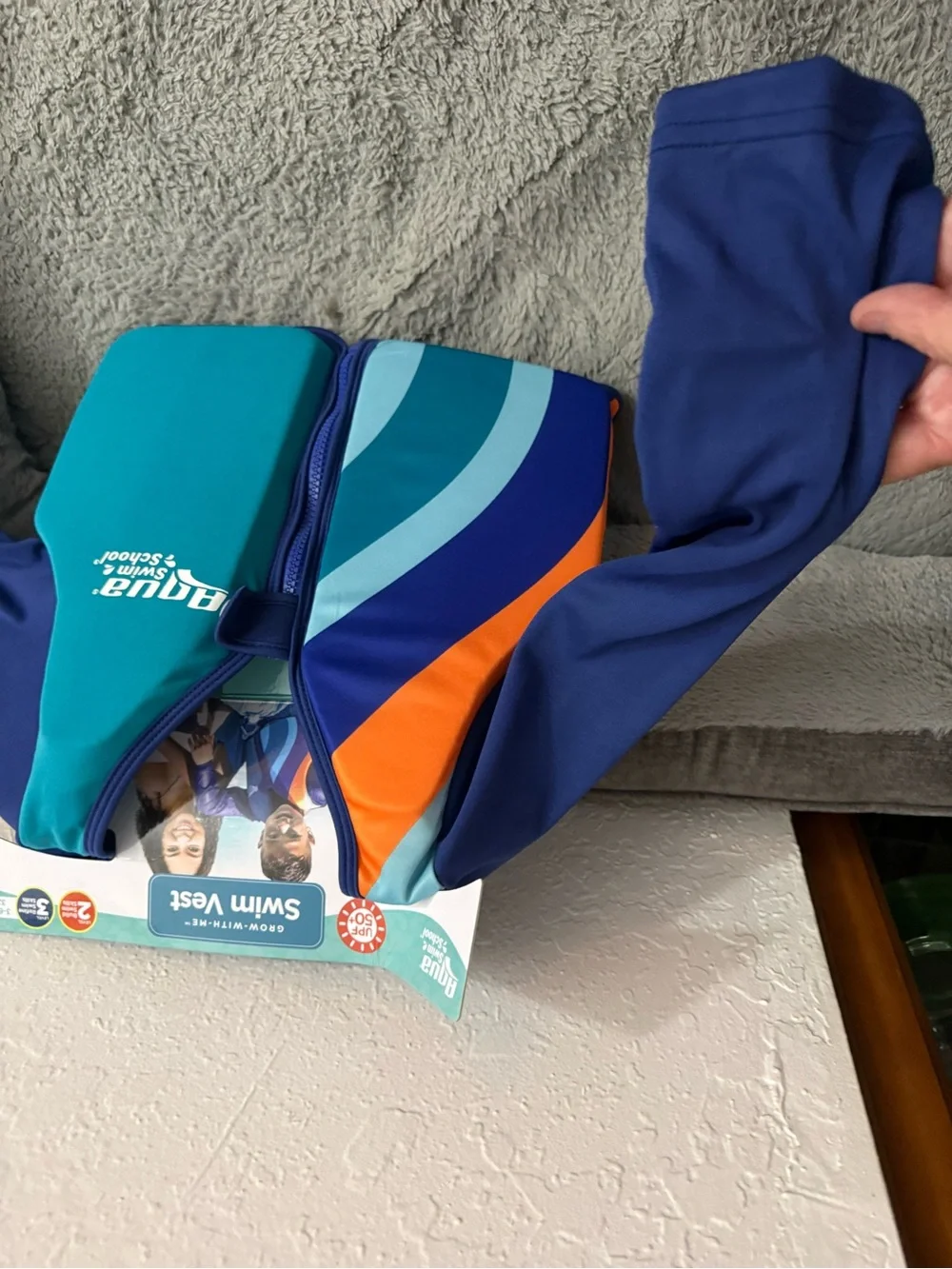 Teal & Navy Kids Swim Vest